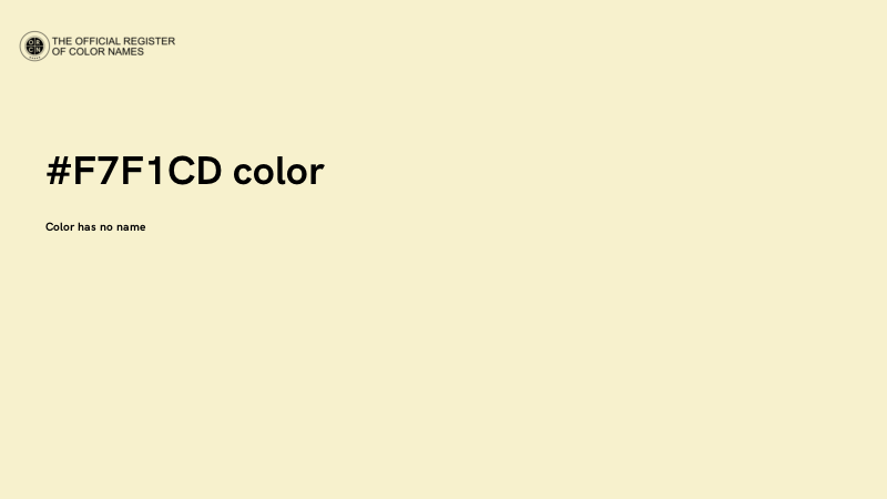 #F7F1CD color image