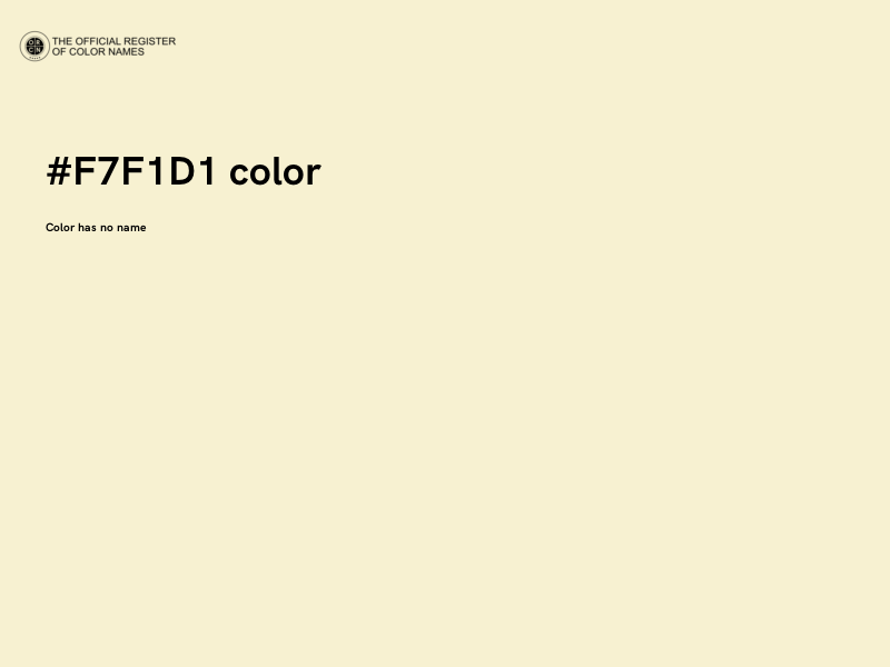 #F7F1D1 color image