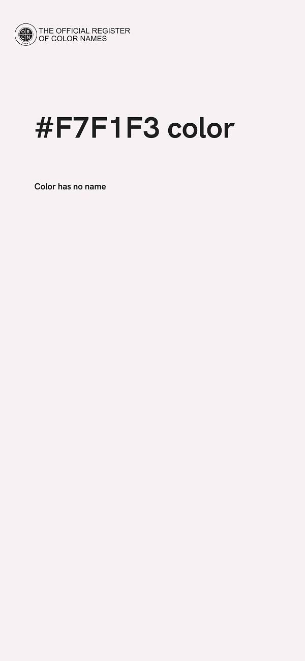 #F7F1F3 color image