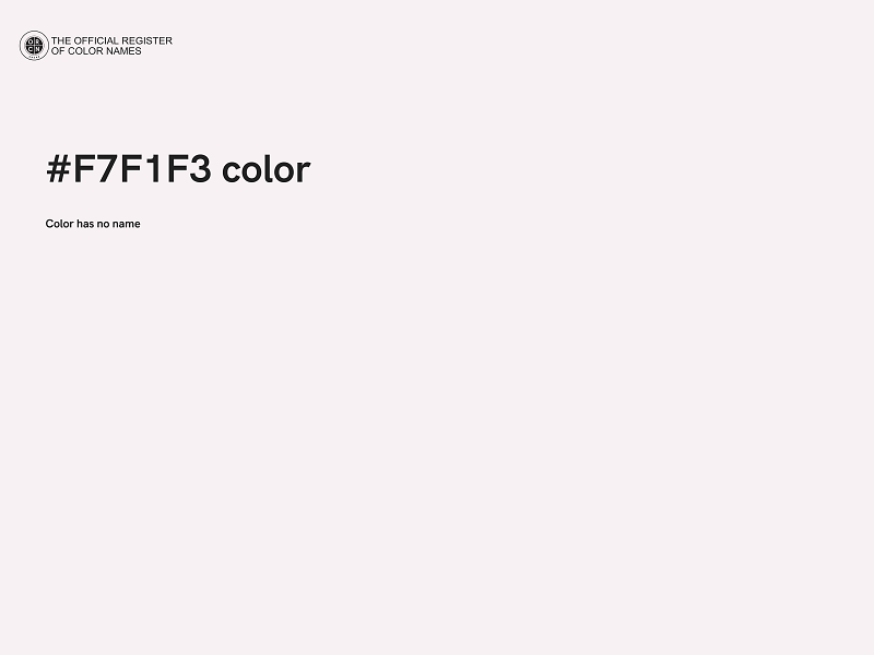 #F7F1F3 color image