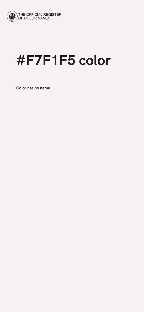 #F7F1F5 color image