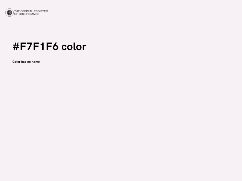 #F7F1F6 color image