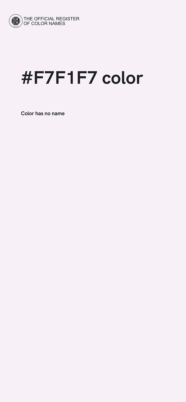 #F7F1F7 color image