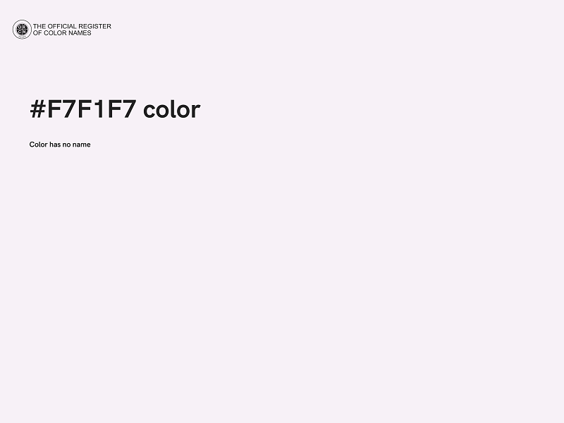 #F7F1F7 color image