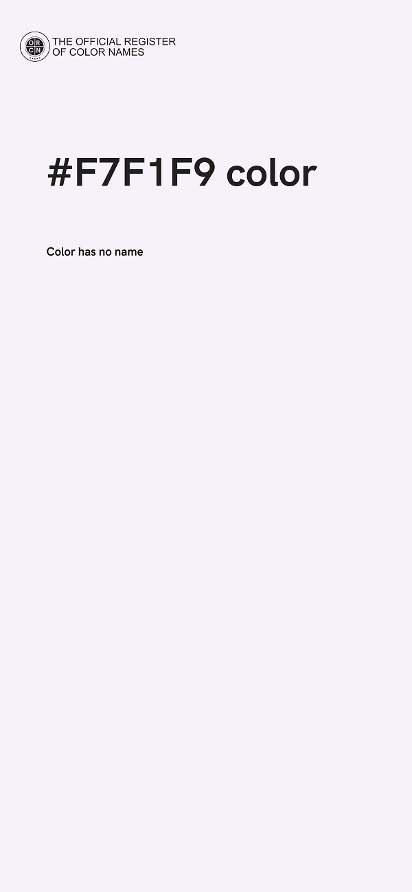 #F7F1F9 color image