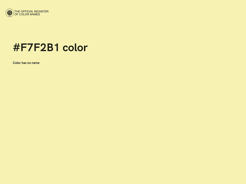 #F7F2B1 color image