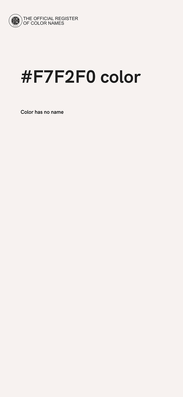 #F7F2F0 color image
