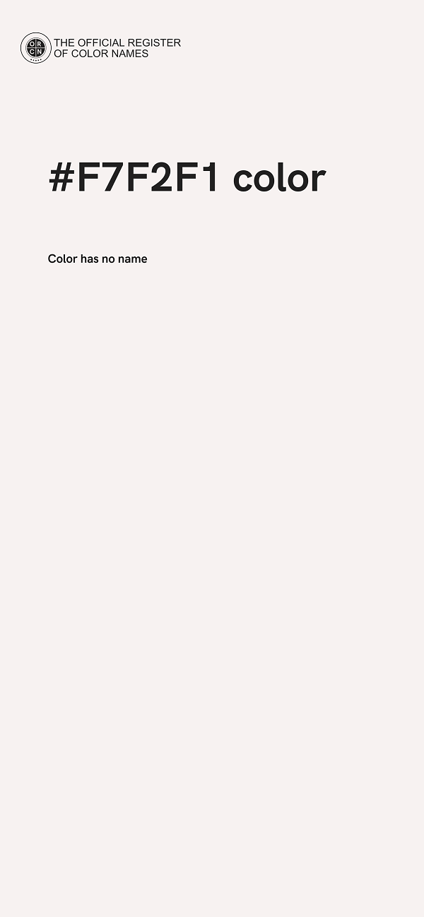 #F7F2F1 color image