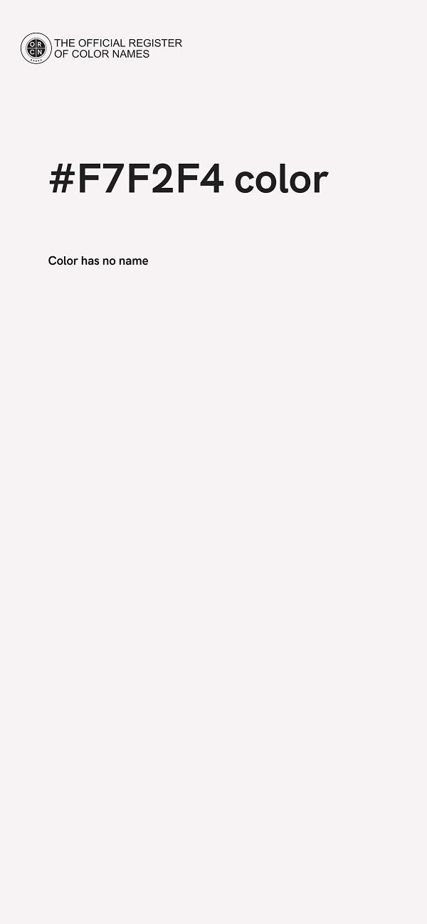 #F7F2F4 color image