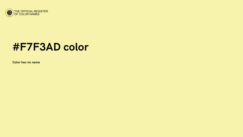 #F7F3AD color image