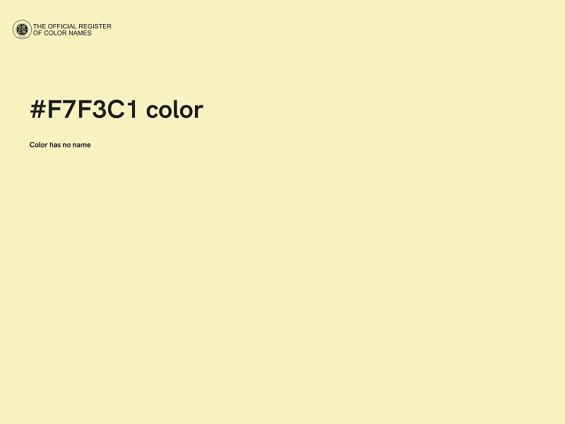 #F7F3C1 color image