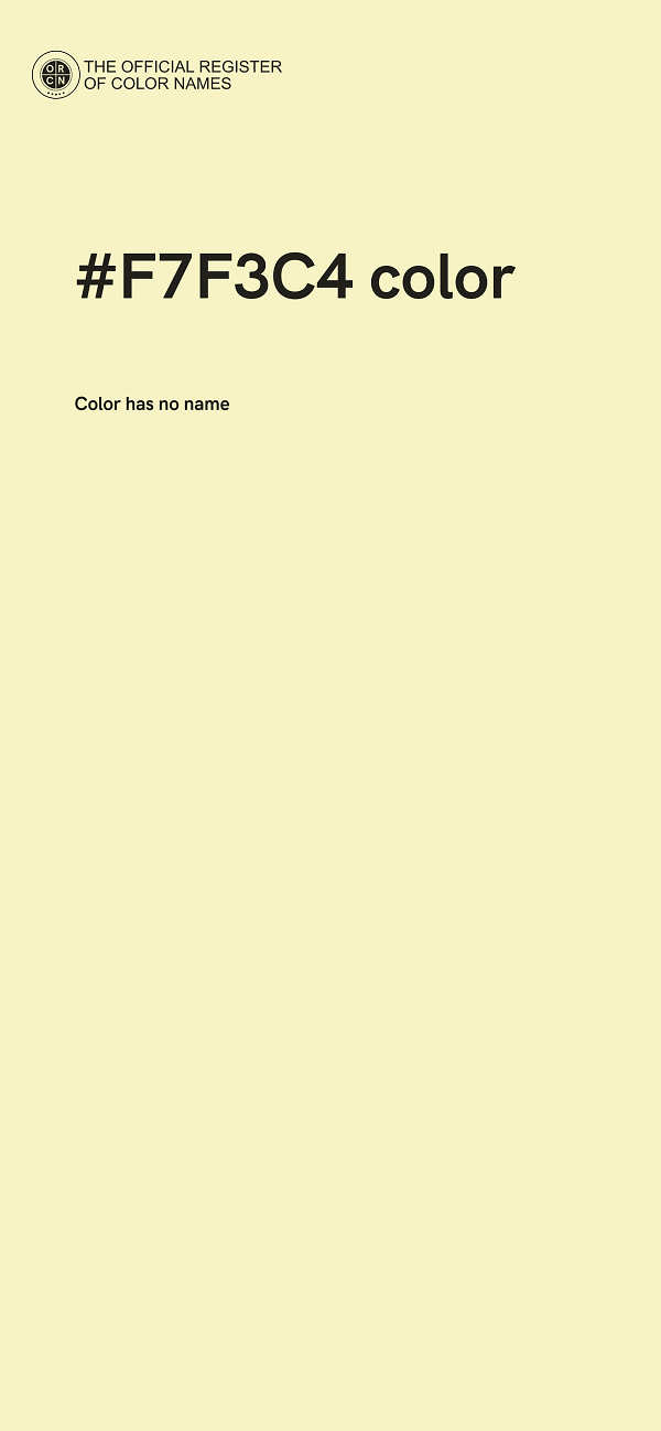 #F7F3C4 color image