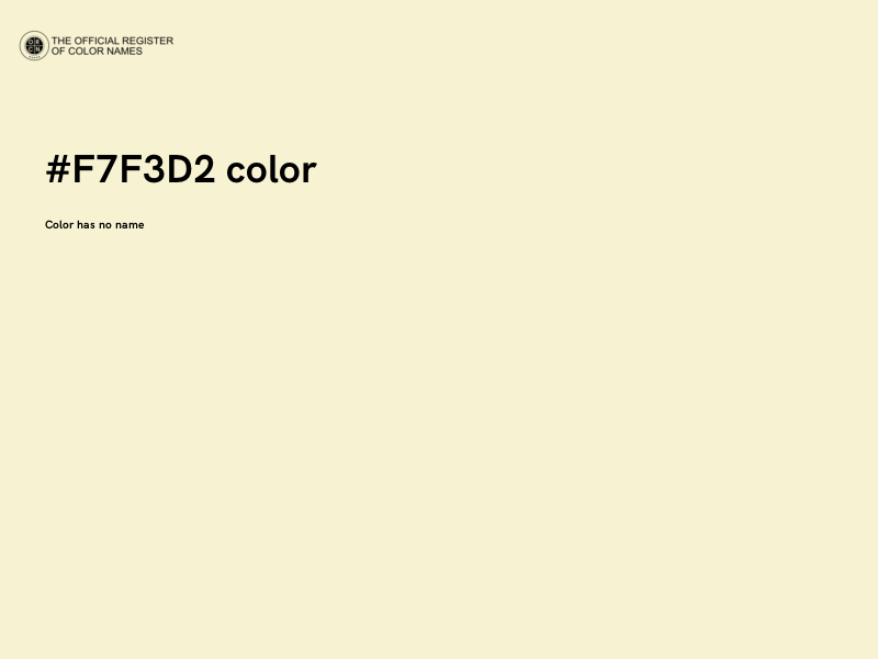 #F7F3D2 color image