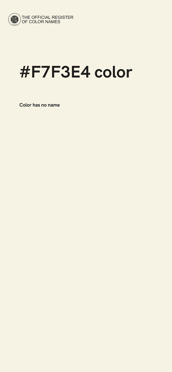 #F7F3E4 color image