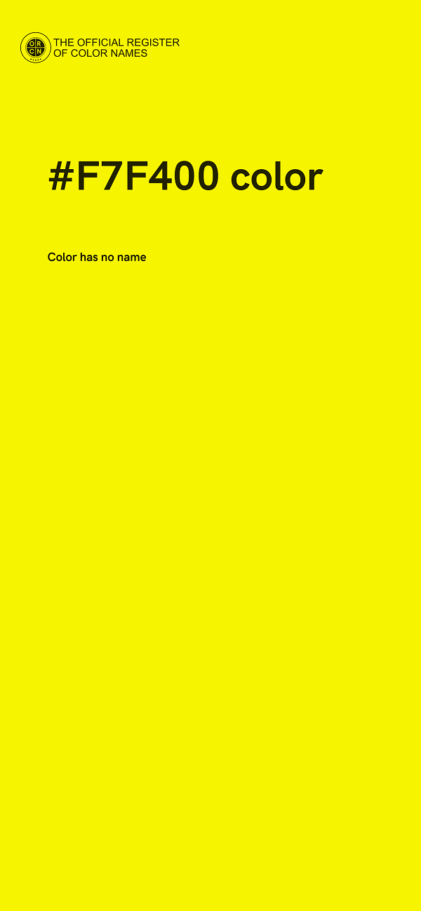 #F7F400 color image