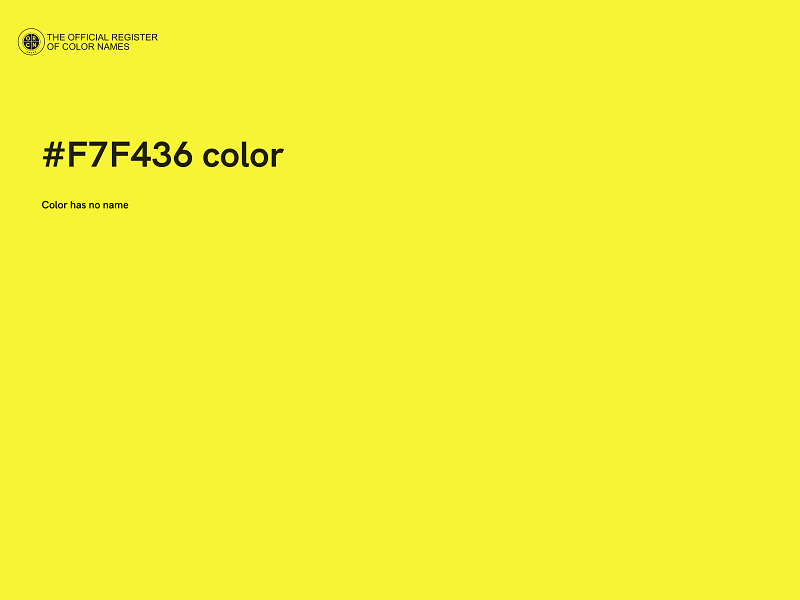 #F7F436 color image