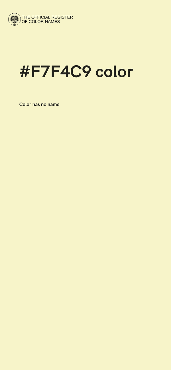 #F7F4C9 color image