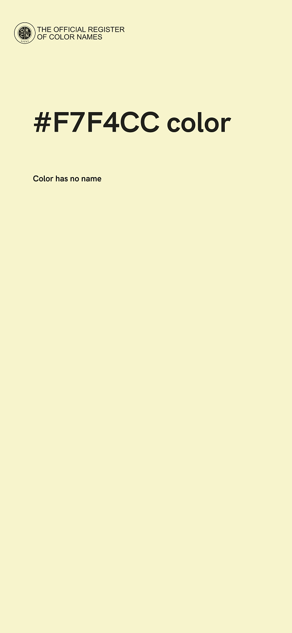 #F7F4CC color image