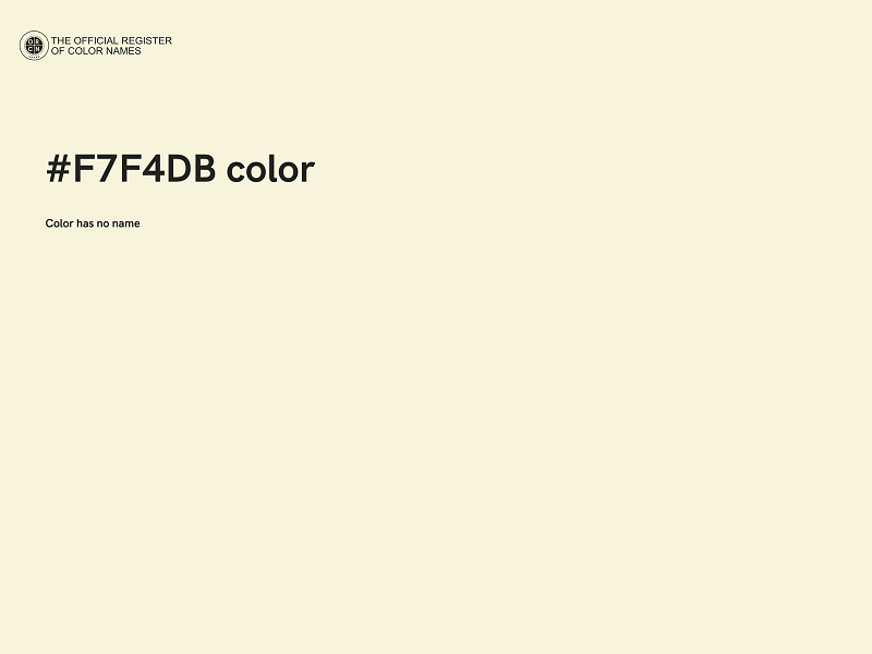 #F7F4DB color image