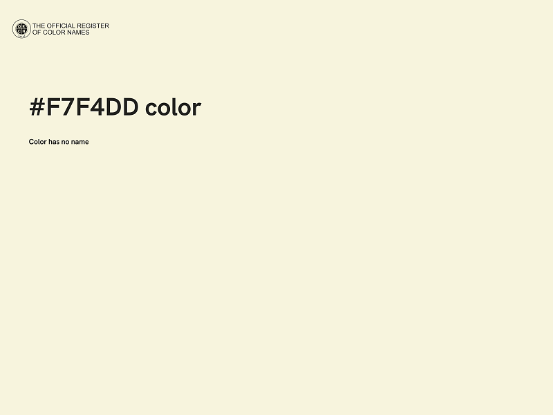 #F7F4DD color image