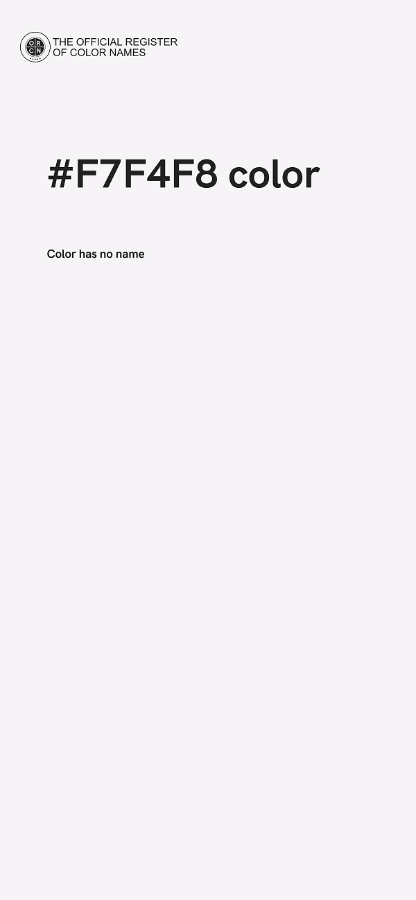 #F7F4F8 color image