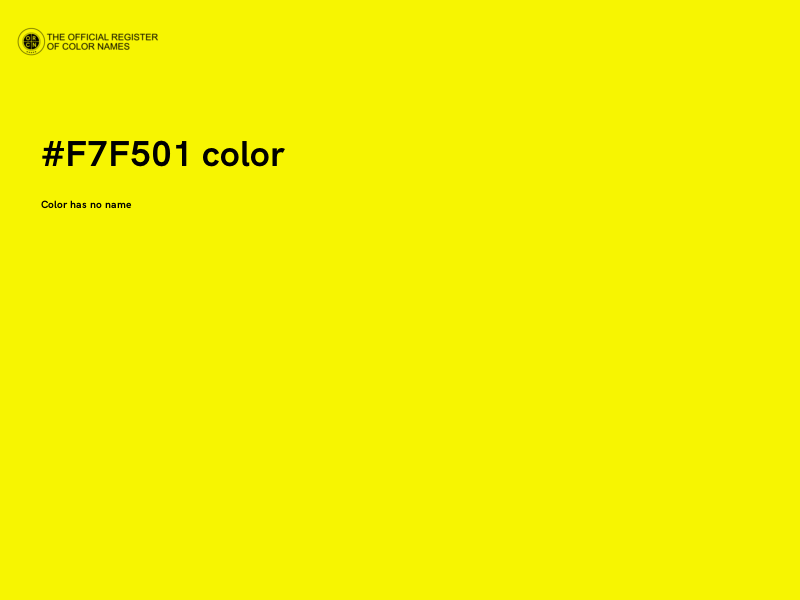 #F7F501 color image