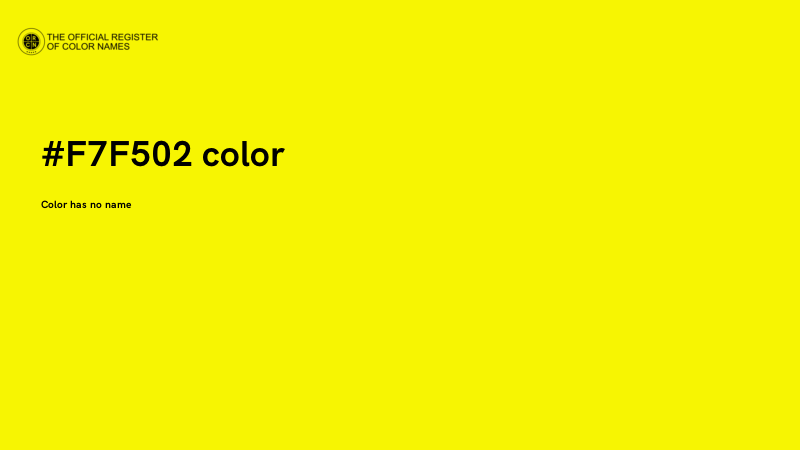 #F7F502 color image