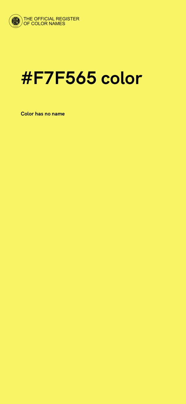 #F7F565 color image
