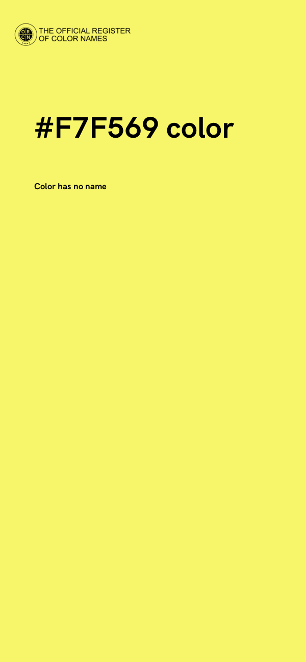 #F7F569 color image