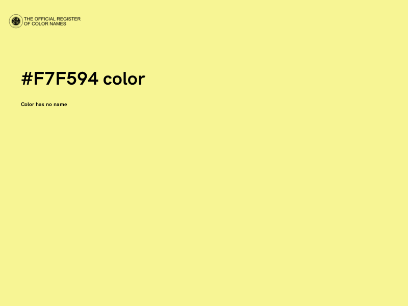 #F7F594 color image
