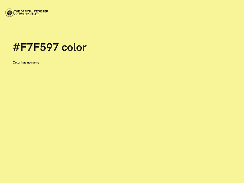 #F7F597 color image
