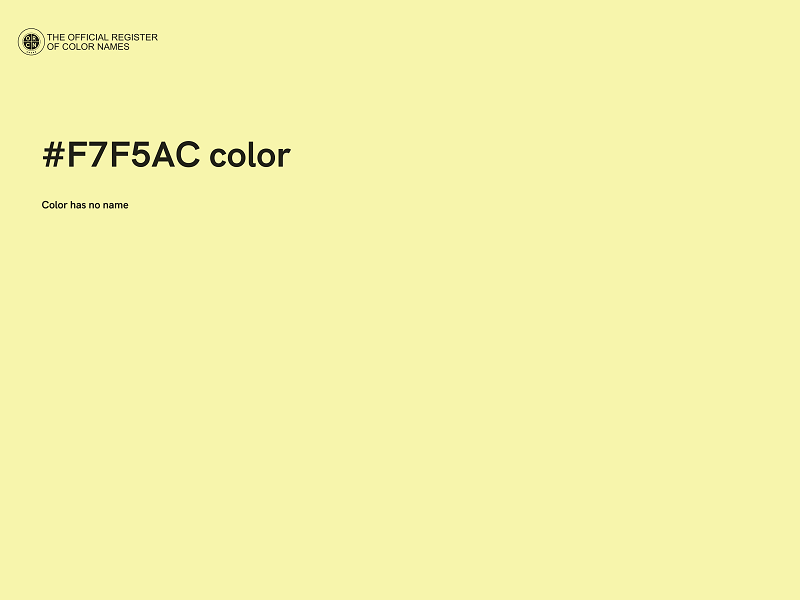#F7F5AC color image