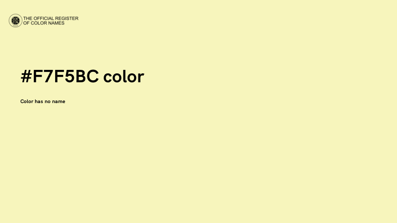 #F7F5BC color image