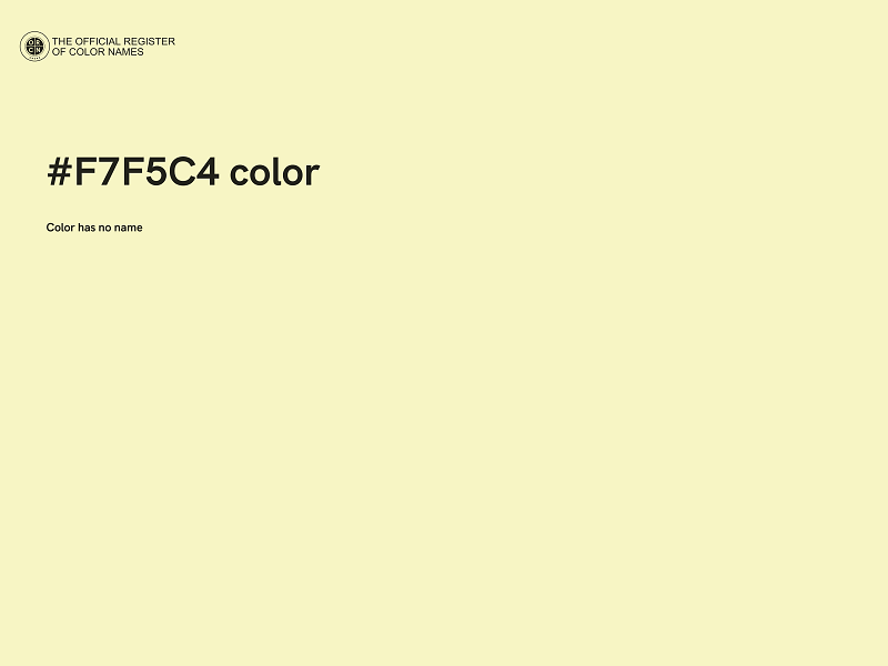 #F7F5C4 color image