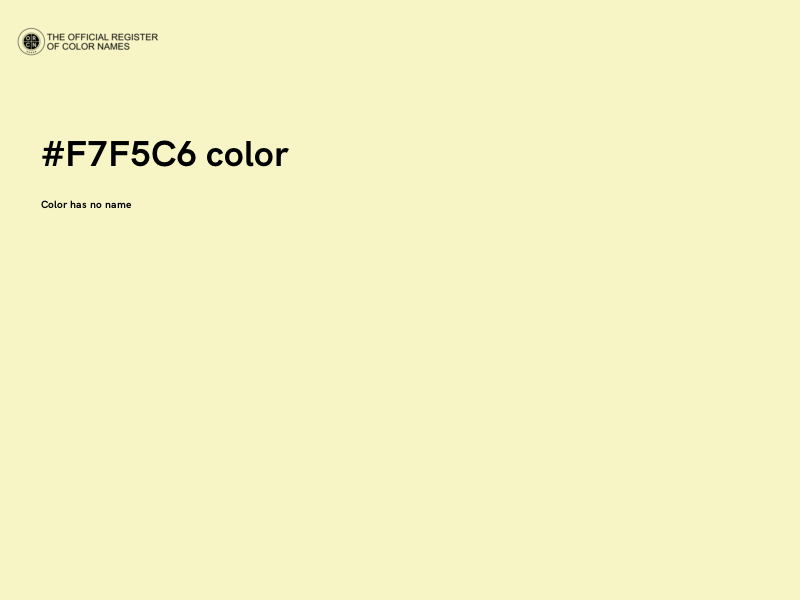 #F7F5C6 color image