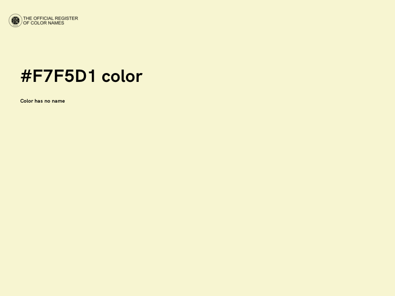 #F7F5D1 color image