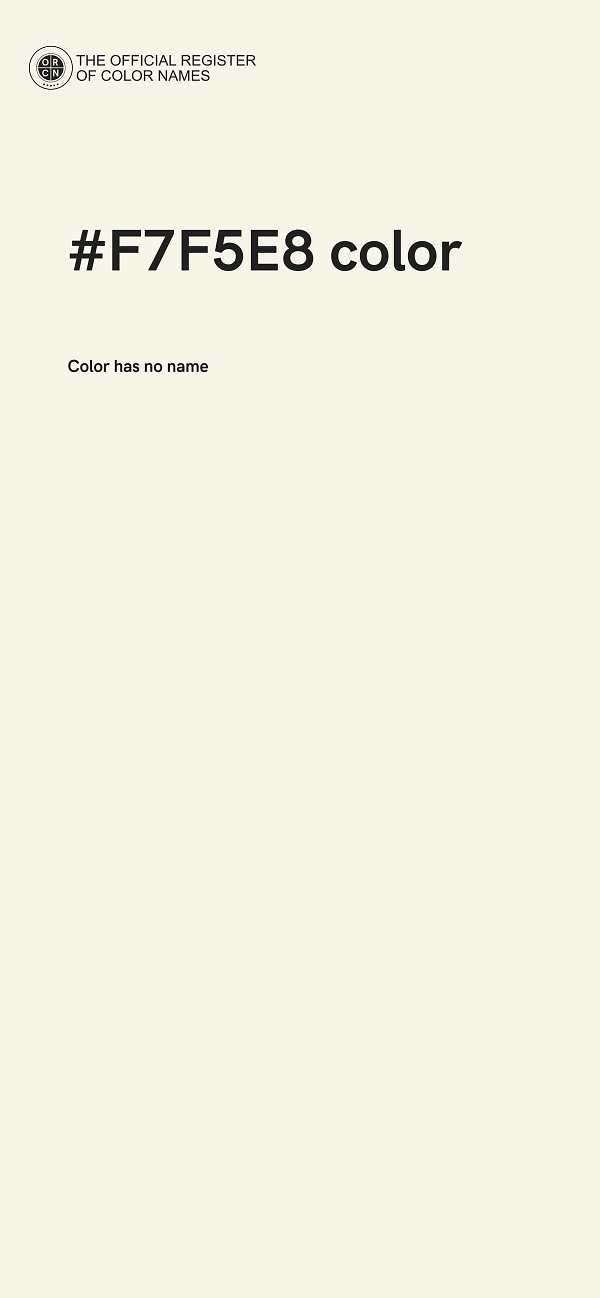 #F7F5E8 color image