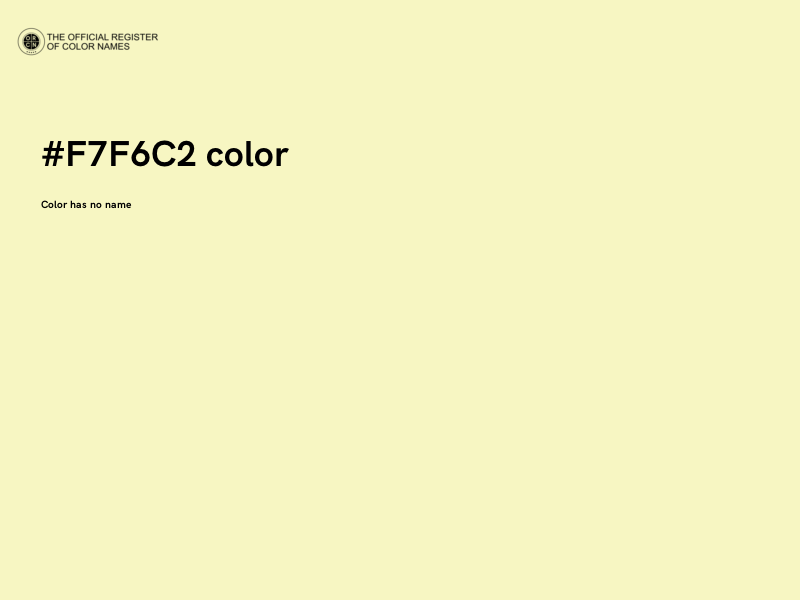 #F7F6C2 color image