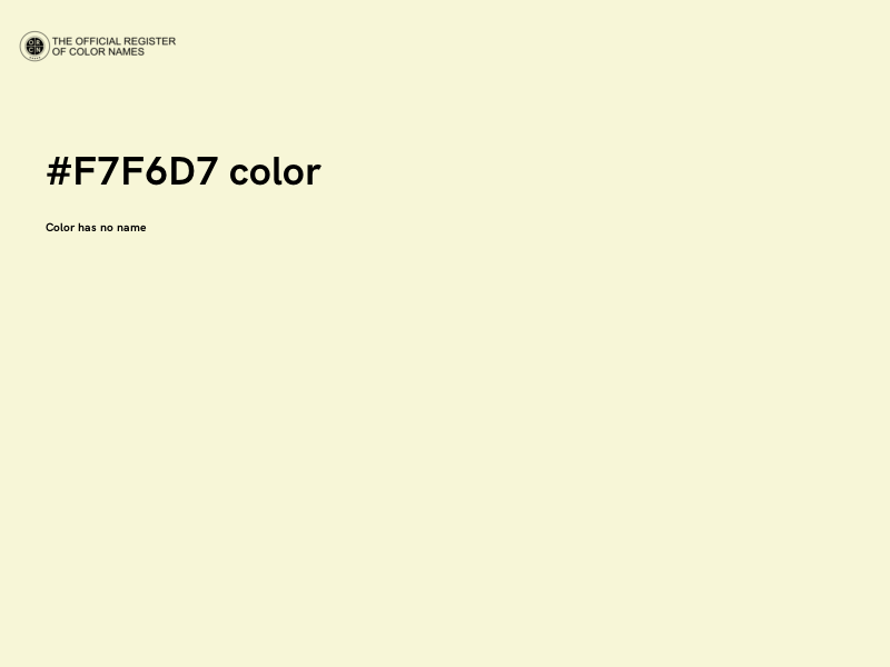 #F7F6D7 color image