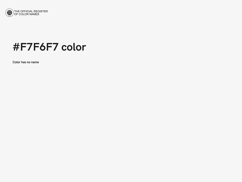 #F7F6F7 color image
