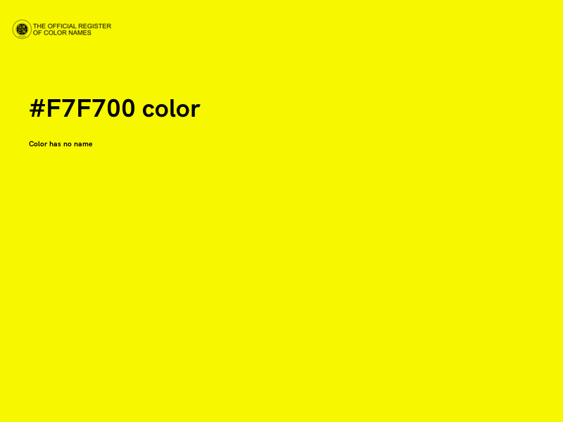 #F7F700 color image
