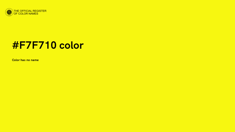 #F7F710 color image