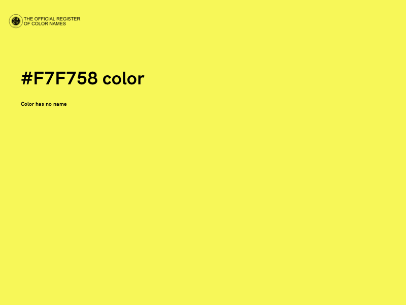 #F7F758 color image