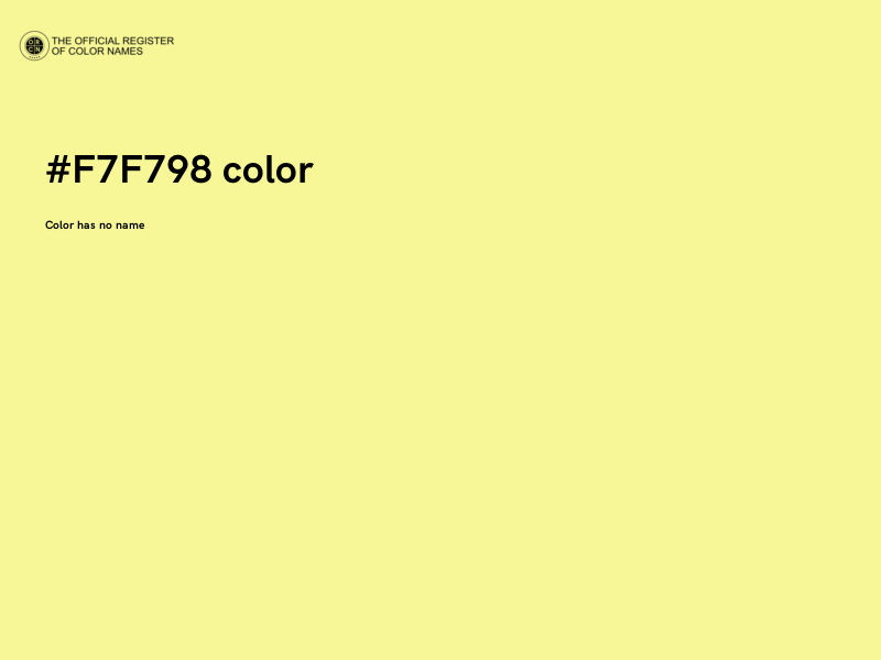 #F7F798 color image