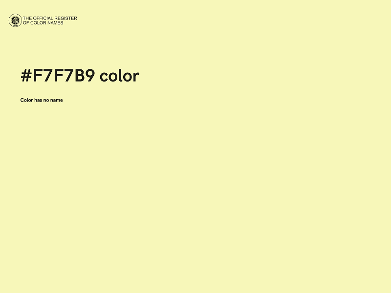 #F7F7B9 color image