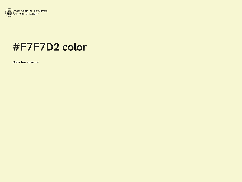 #F7F7D2 color image
