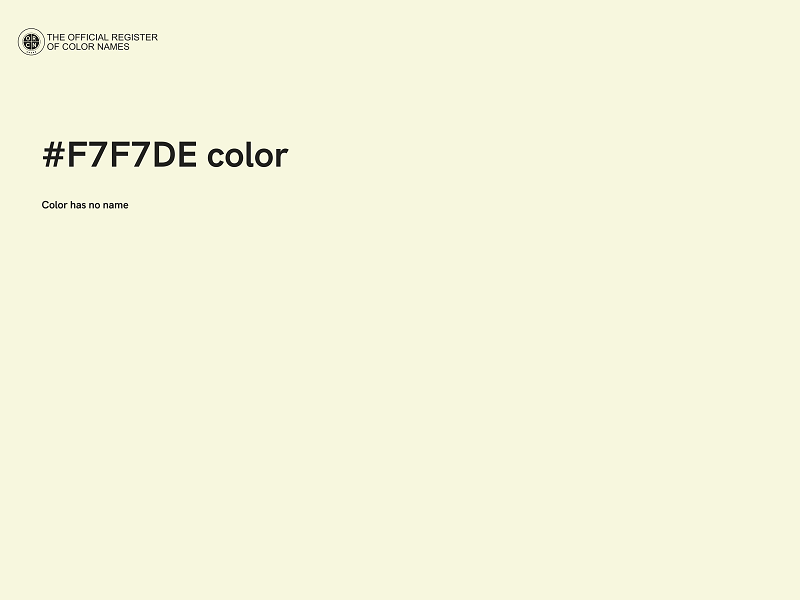 #F7F7DE color image