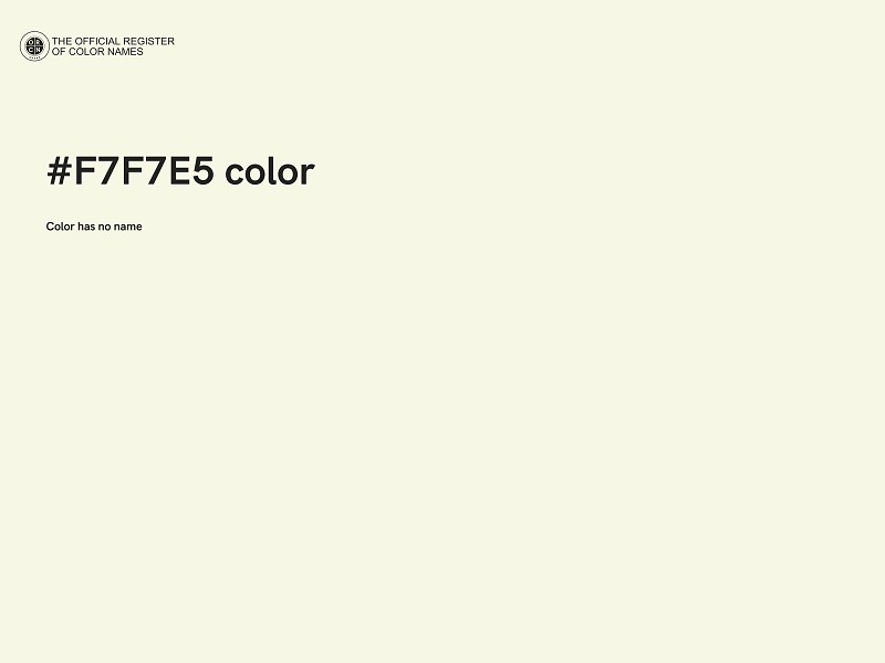 #F7F7E5 color image