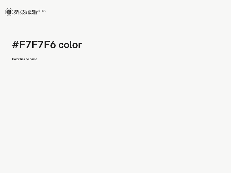 #F7F7F6 color image