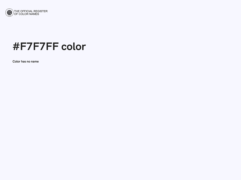 #F7F7FF color image